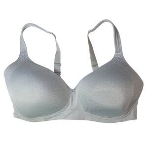 Bali Active Classic Coverage Foam Wirefree Bra Gray 40DD Adj Seamless #6570
